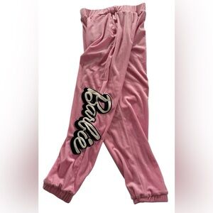 Forever 21 Pink Barbie Pink Velour Jogger Pants